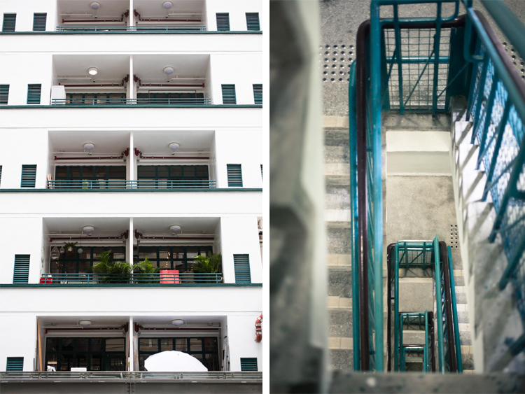 Architecture at PMQ: Balconies and stairs