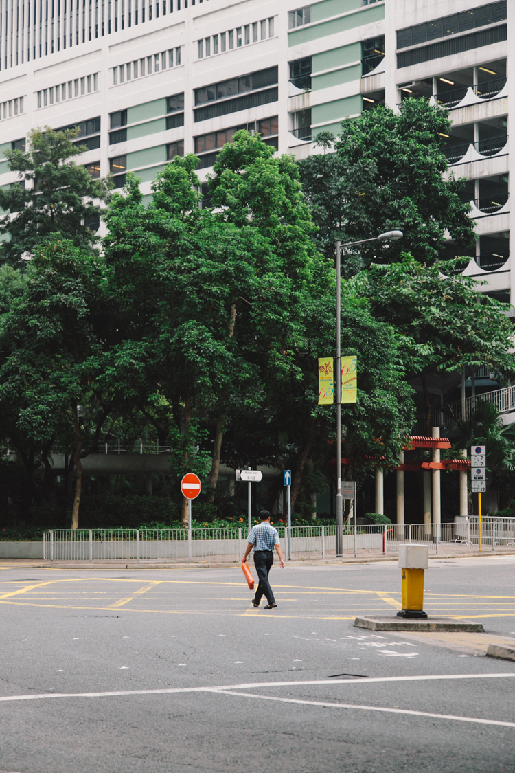Empty Chater Road at Occupy Central in Hong Kong