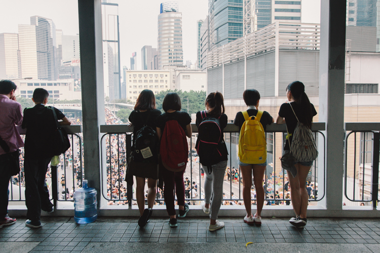 Students at Occupy Central in Hong Kong