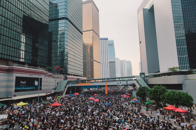 Admiralty at Occupy Central in Hong Kong