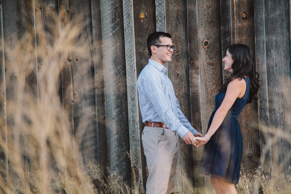 Engagement photos at a barn