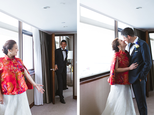 Couple's First Look | Chinese Wedding in Hong Kong
