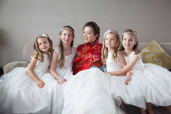 Adorable! Bride and flower girls | By Tracy Wong, Hong Kong Wedding Photographer