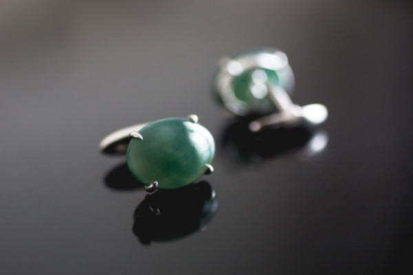 Men's cufflinks in jade