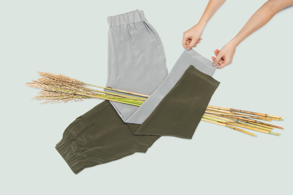 Grana Silk Pants – flat lay photography by Tracy Wong