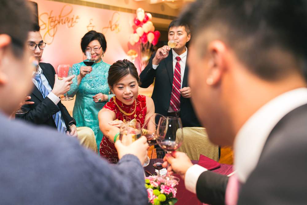 Toasting photos at Hong Kong Country Club wedding