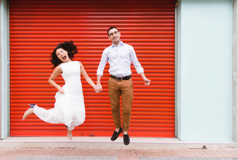 Jump! A playful engagement photography session