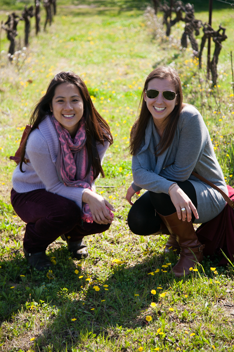 Kim and Johanna at the vineyard