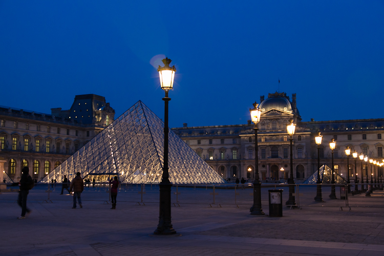 Louvre at night