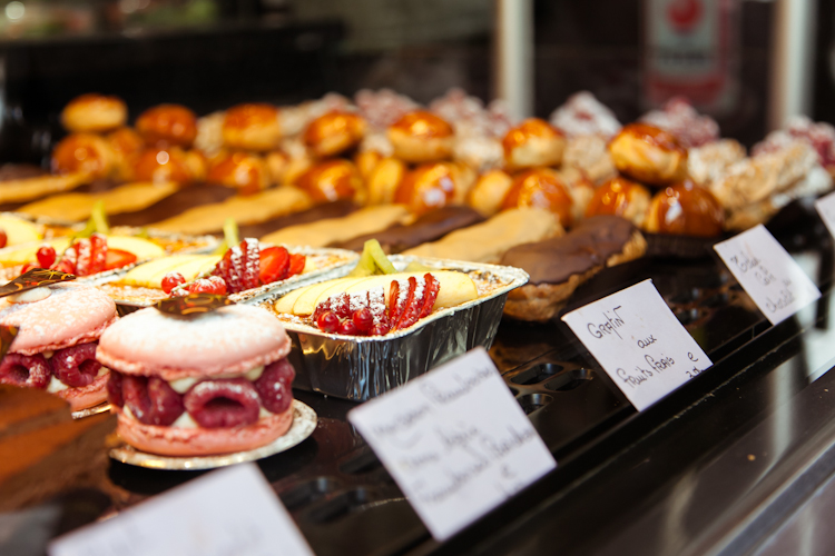 Pastries on display at Le Petit Lux