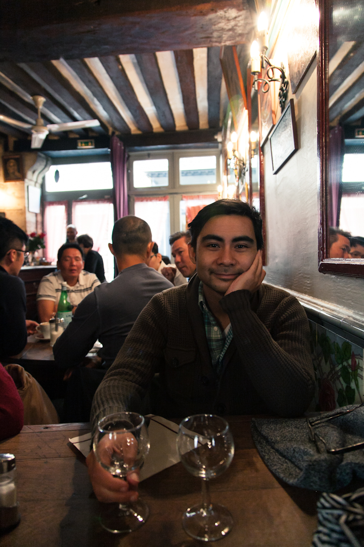 Tony inside the restaurant