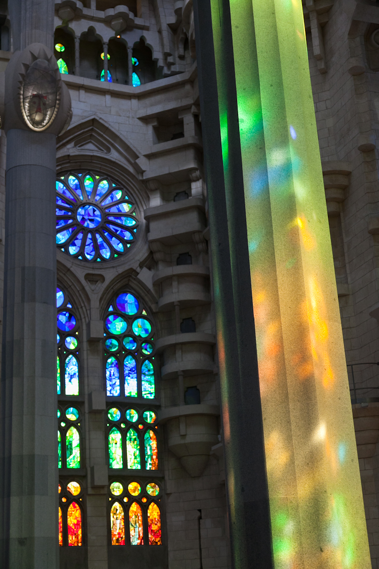 Stained glass windows at Sagrada Familia