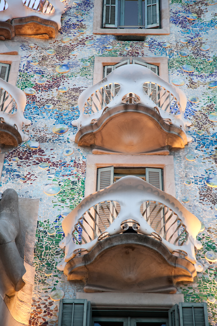 Balconies at Casa Batlló in Barcelona