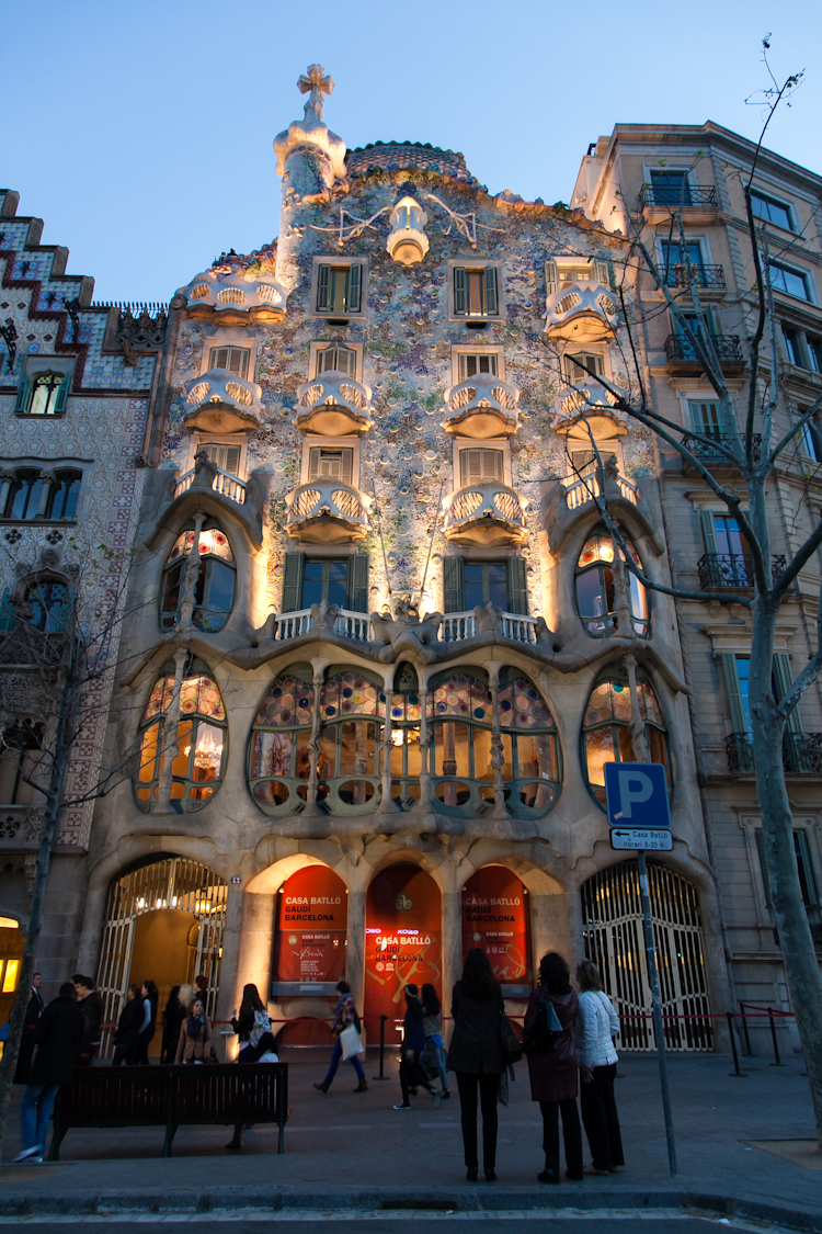 Exterior wall at Casa Batlló in Barcelona