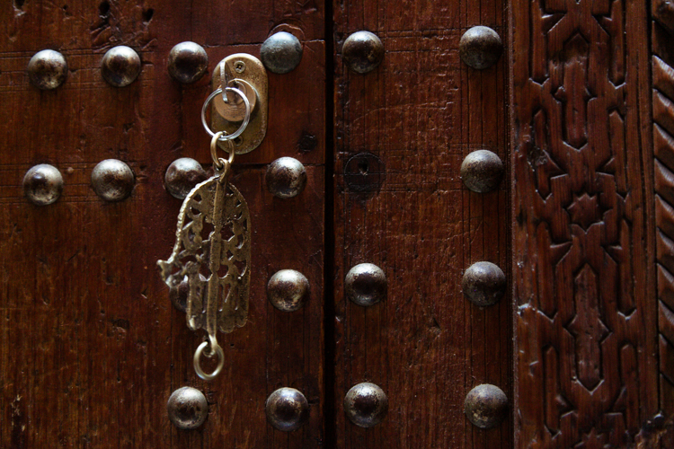 Hand of Fatima keychain in Morocco