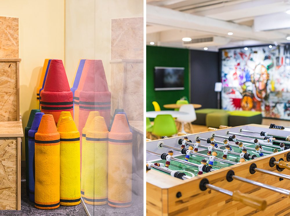 Fun office environment at PRIZM | Colors and games | Interior Photographer Hong Kong