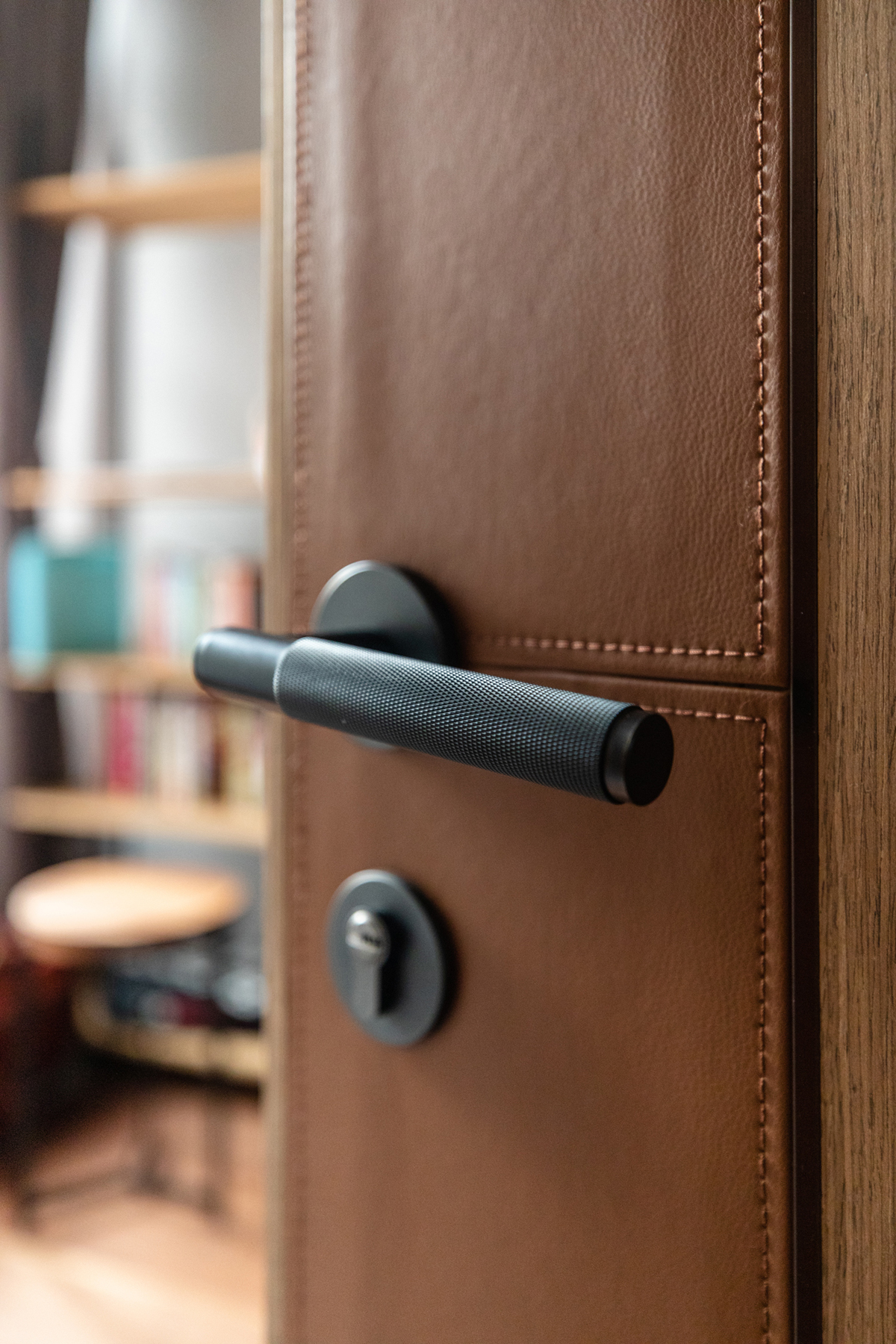 Interior design details - Leather door highlight